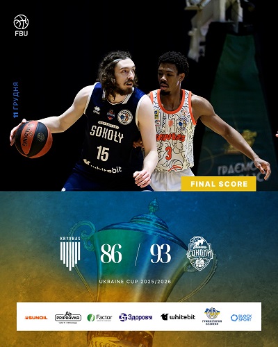 “Харківські Соколи”: 1/8 фіналу Кубку України з баскетболу 2025/2026
