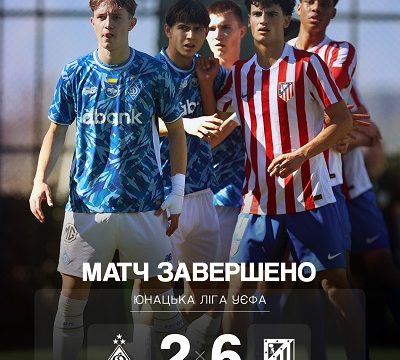 “Динамо” Київ U-19: 1/16 фіналу юнацької Ліги УЄФА 2025/2026